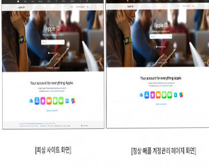‘애플 계정관리 페이지’로 위장한 피싱 사이트 주의하세요